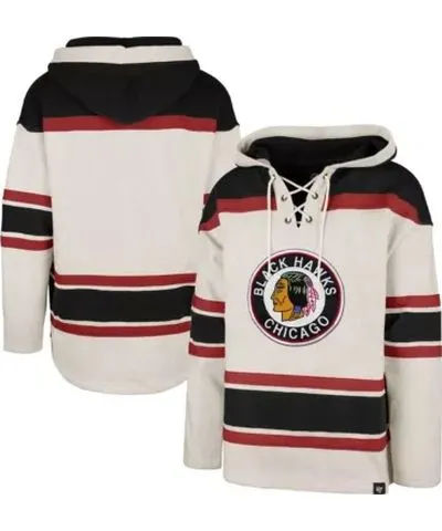 '47 Men's NHL Chicago Blackhawks Rockaway Lace-Up Pullover Hoodie