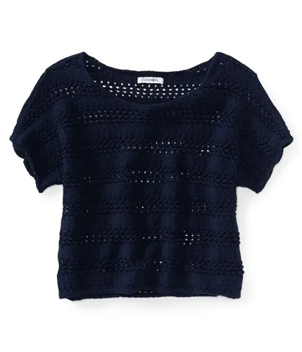 Aeropostale Womens Cropped Ted Knit Sweater