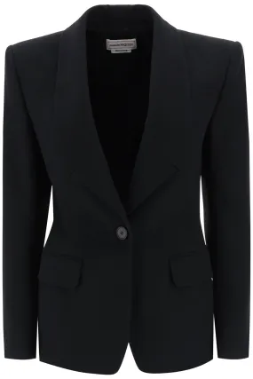 Alexander McQueen Black Jacket - Upside-Down Lapel - 768438 QEAAA