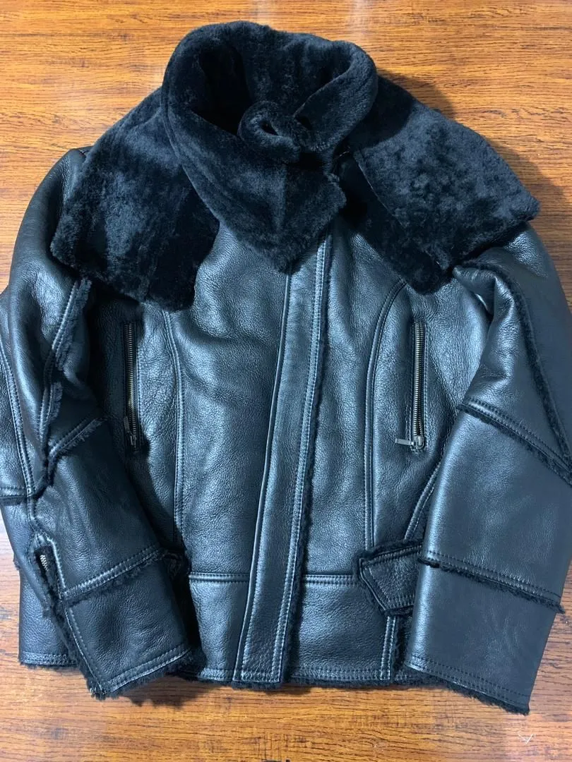 B3 Sheepskin Black Bomber Jacket