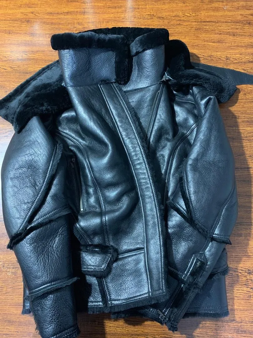 B3 Sheepskin Black Bomber Jacket