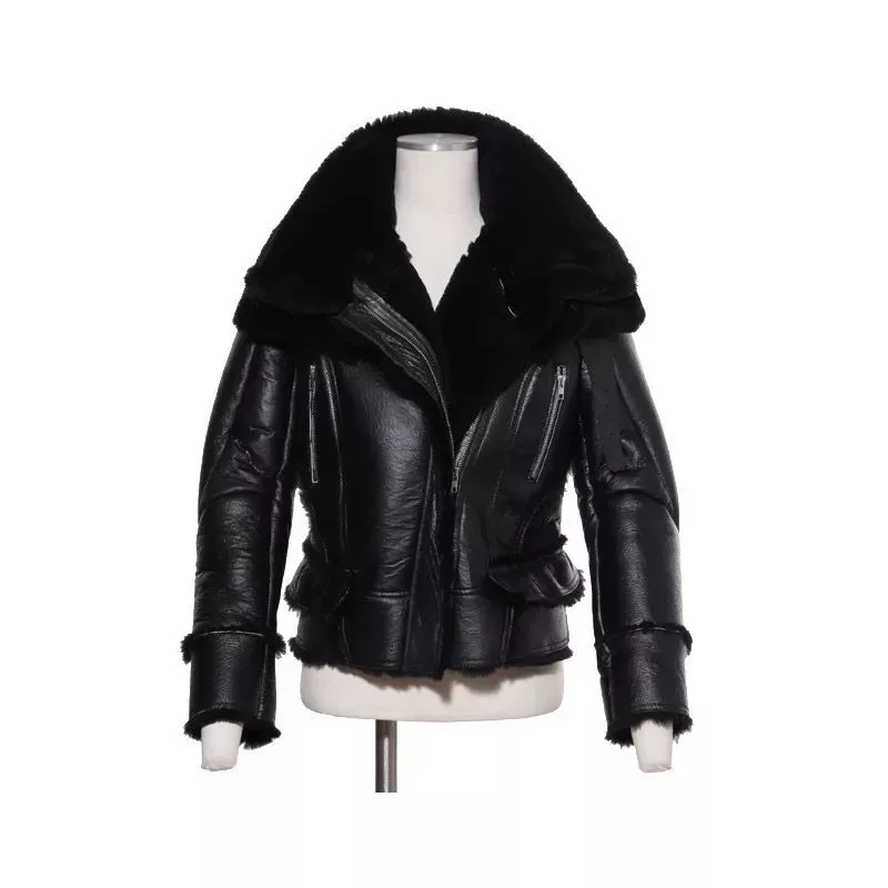 B3 Sheepskin Black Bomber Jacket