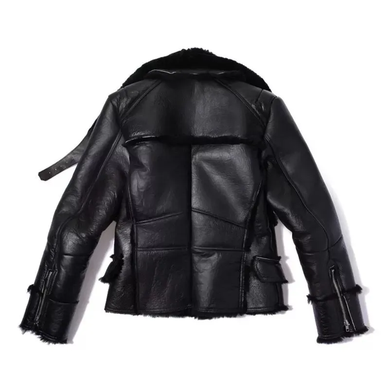 B3 Sheepskin Black Bomber Jacket