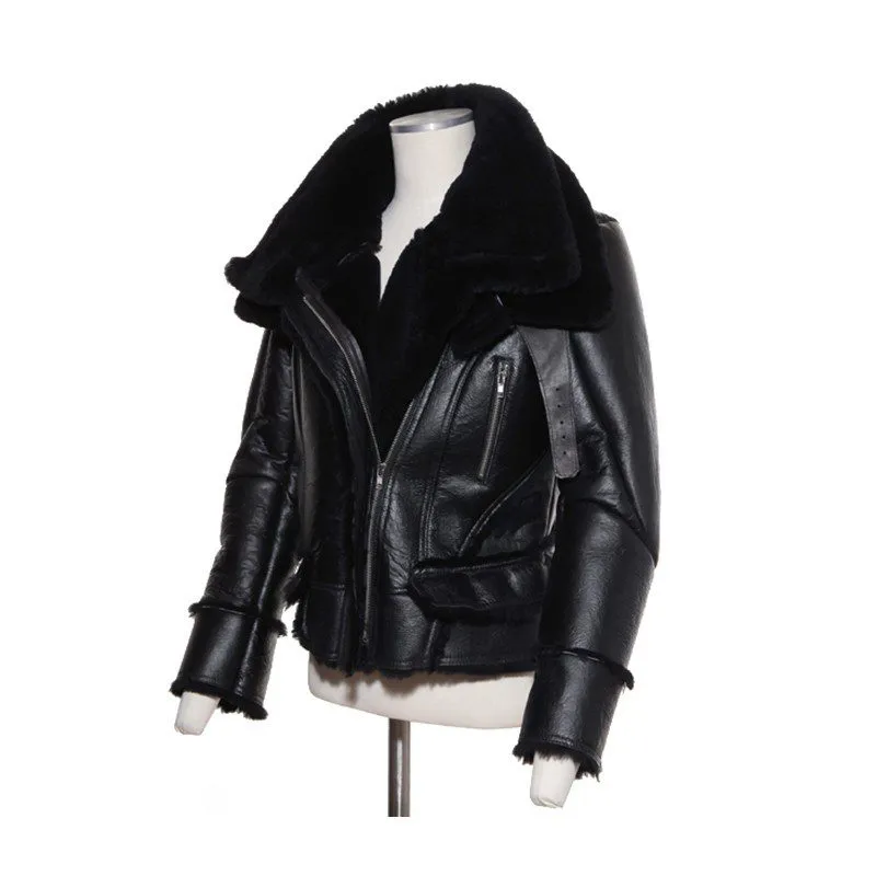 B3 Sheepskin Black Bomber Jacket