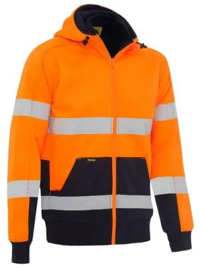 Bisley Hi Vis Hoodie Taped Fleece with Sherpa Lining