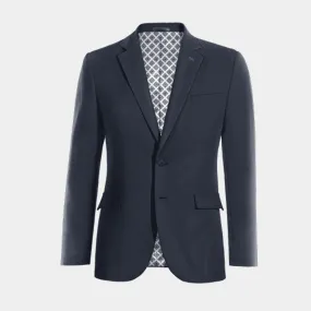  Blazer azul marino de entretiempo