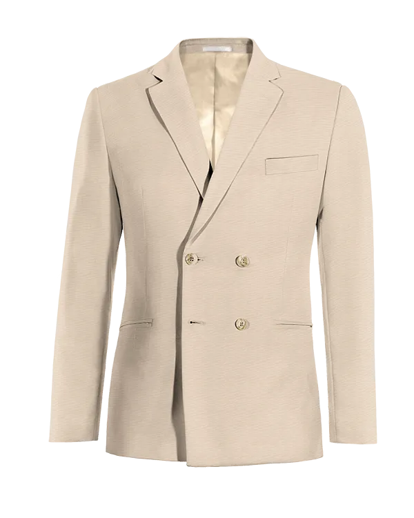  Blazer cruzada beige esencial