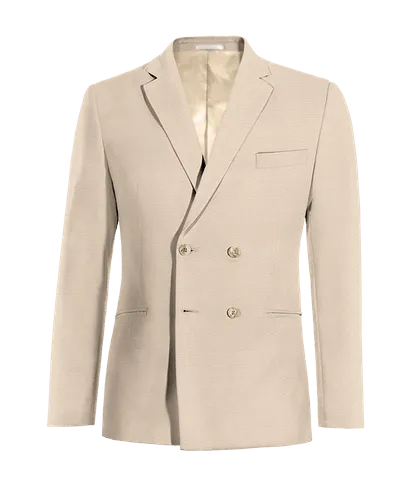  Blazer cruzada beige esencial