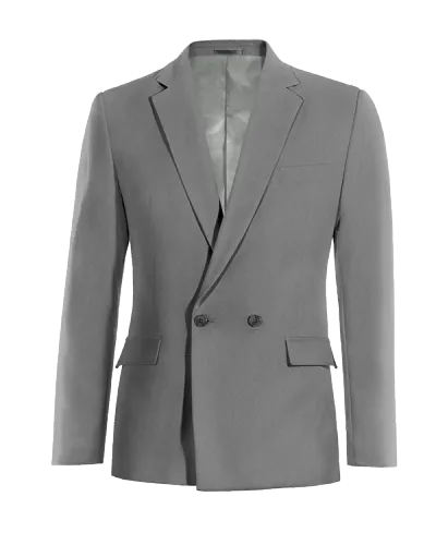  Blazer cruzada gris de entretiempo