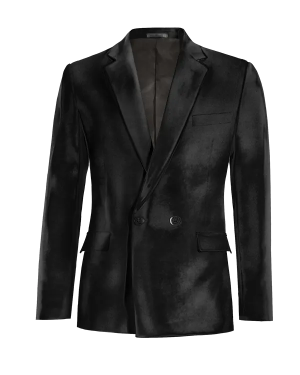  Blazer cruzada negro Ónix de terciopelo esencial