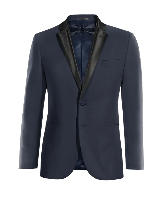  Blazer Esmoquin azul marino slim fit