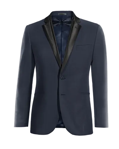  Blazer Esmoquin azul marino slim fit