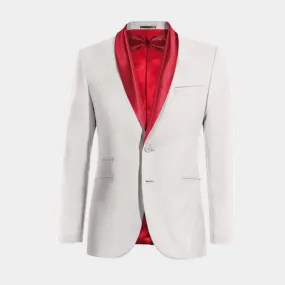  Blazer Esmoquin marfil elástica slim fit