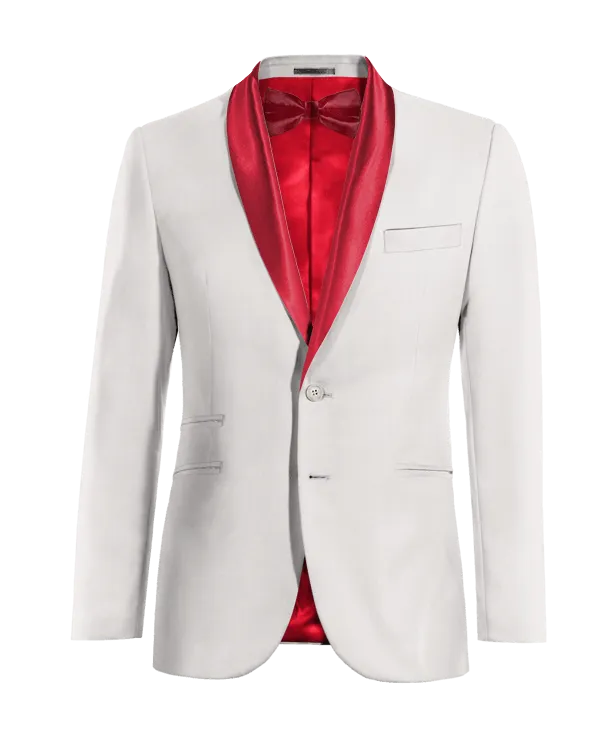  Blazer Esmoquin marfil elástica slim fit