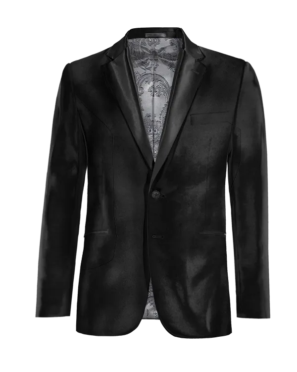  Blazer Esmoquin negro Ónix de terciopelo esencial