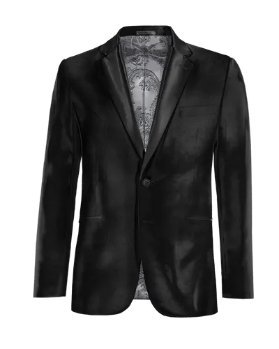  Blazer Esmoquin negro Ónix de terciopelo esencial