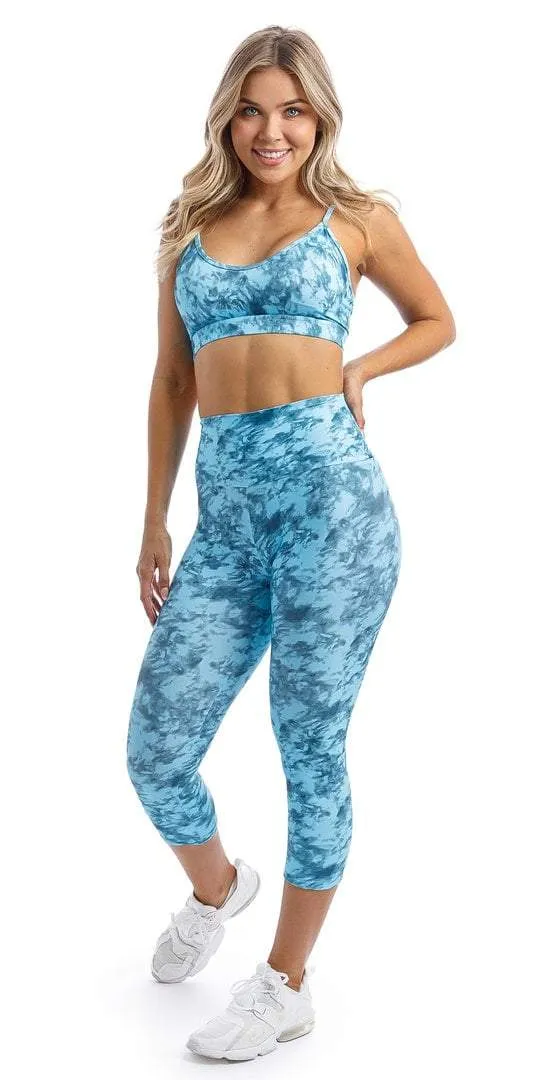 Blue Crush Capri Leggings