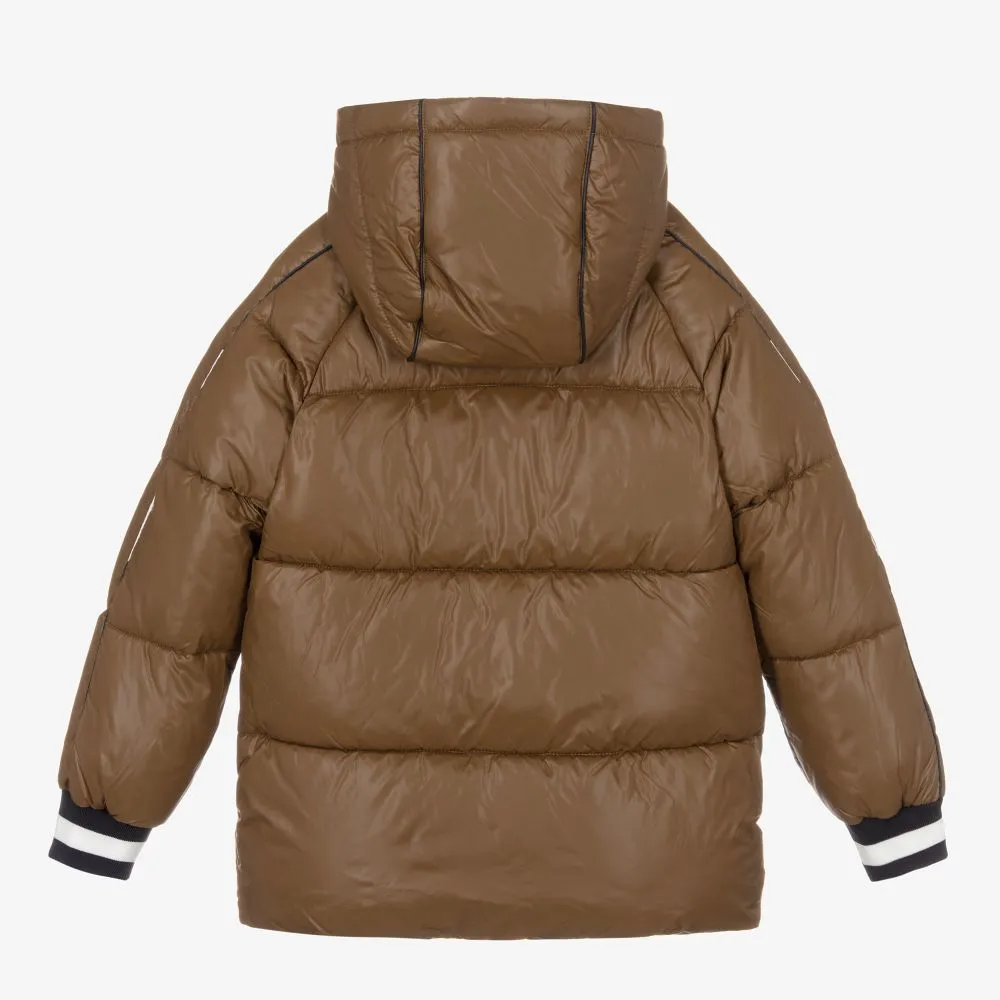 Boys Brown Puffer Coat