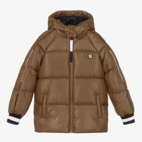 Boys Brown Puffer Coat