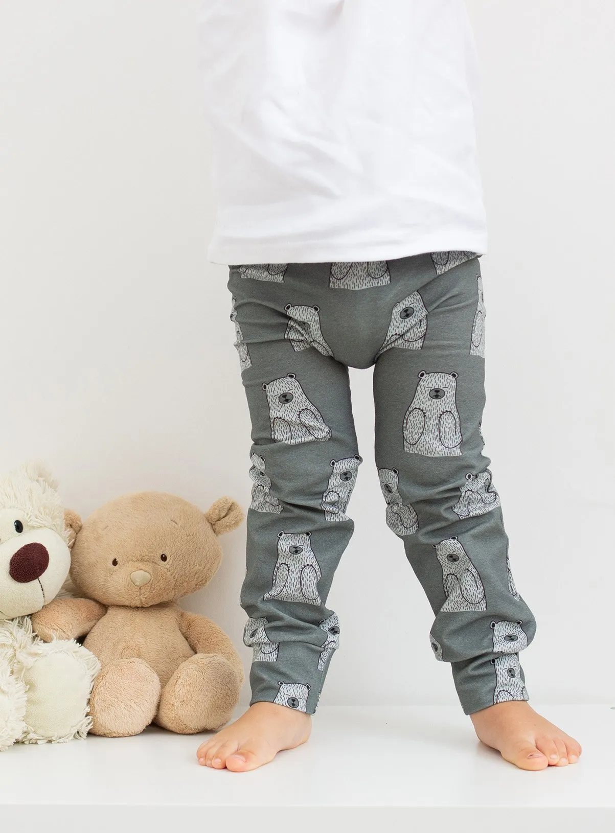 Buy FRED & NOAH Grey Bear Leggings 2-3 Years | Trousers and leggings | Tu