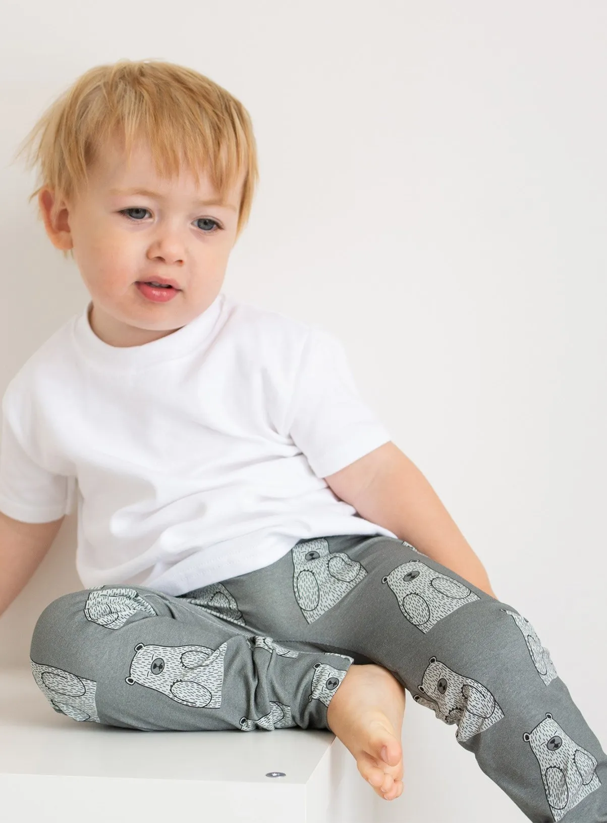 Buy FRED & NOAH Grey Bear Leggings 2-3 Years | Trousers and leggings | Tu