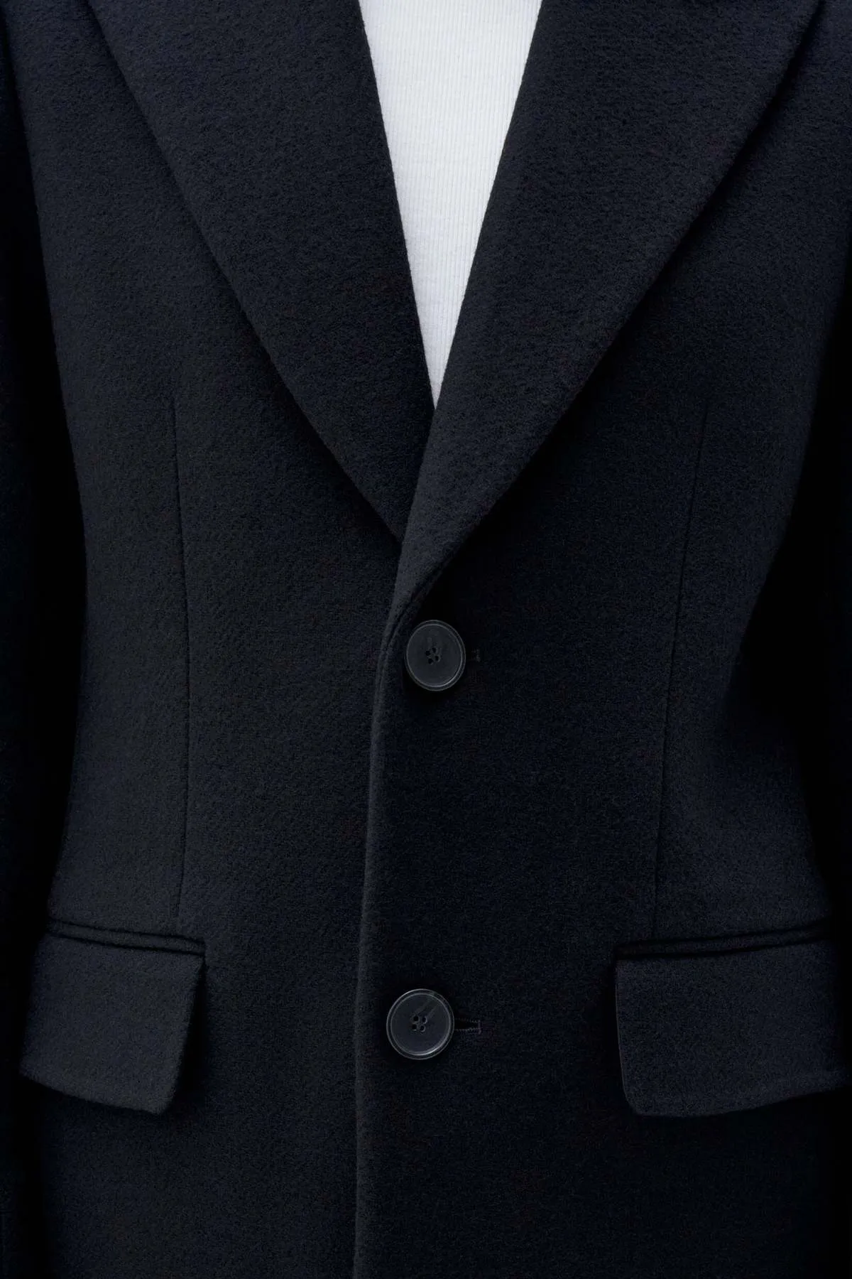 Capsule 93: Slim Wool Coat - Black