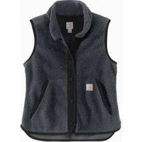 Carhartt Carhartt Women's XL Regular Granite Heather Fleece Snap-Front Vest, Relaxed Fit