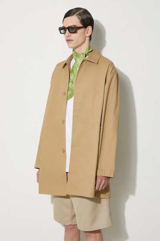 Carhartt WIP coat Newhaven Coat men’s beige color I032914.1YA02