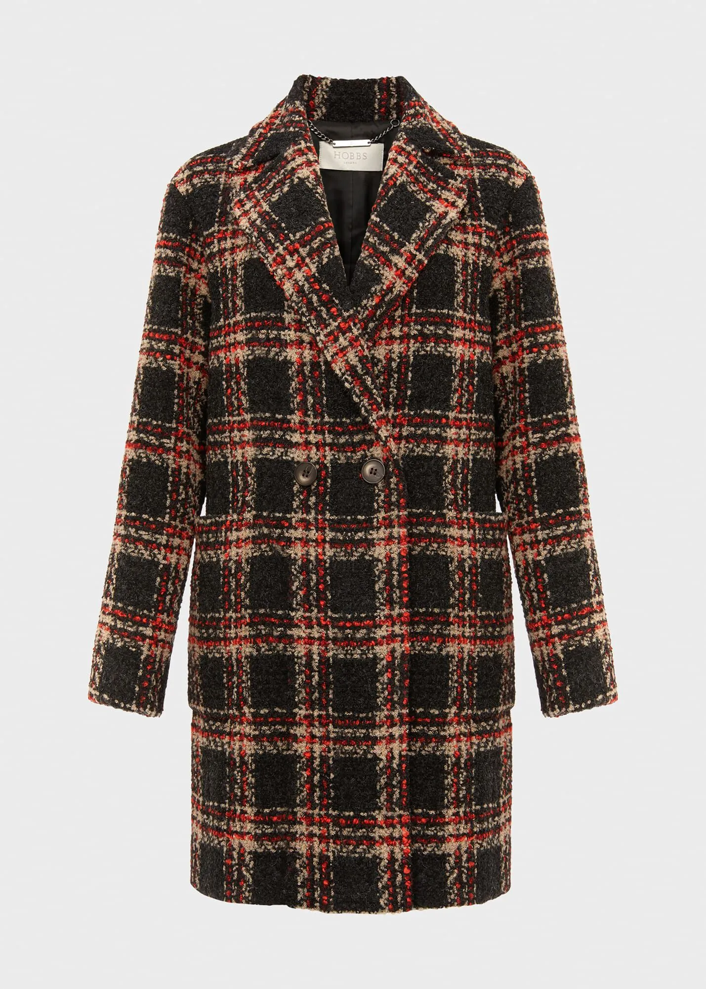 Carmina Check Coat With Wool 