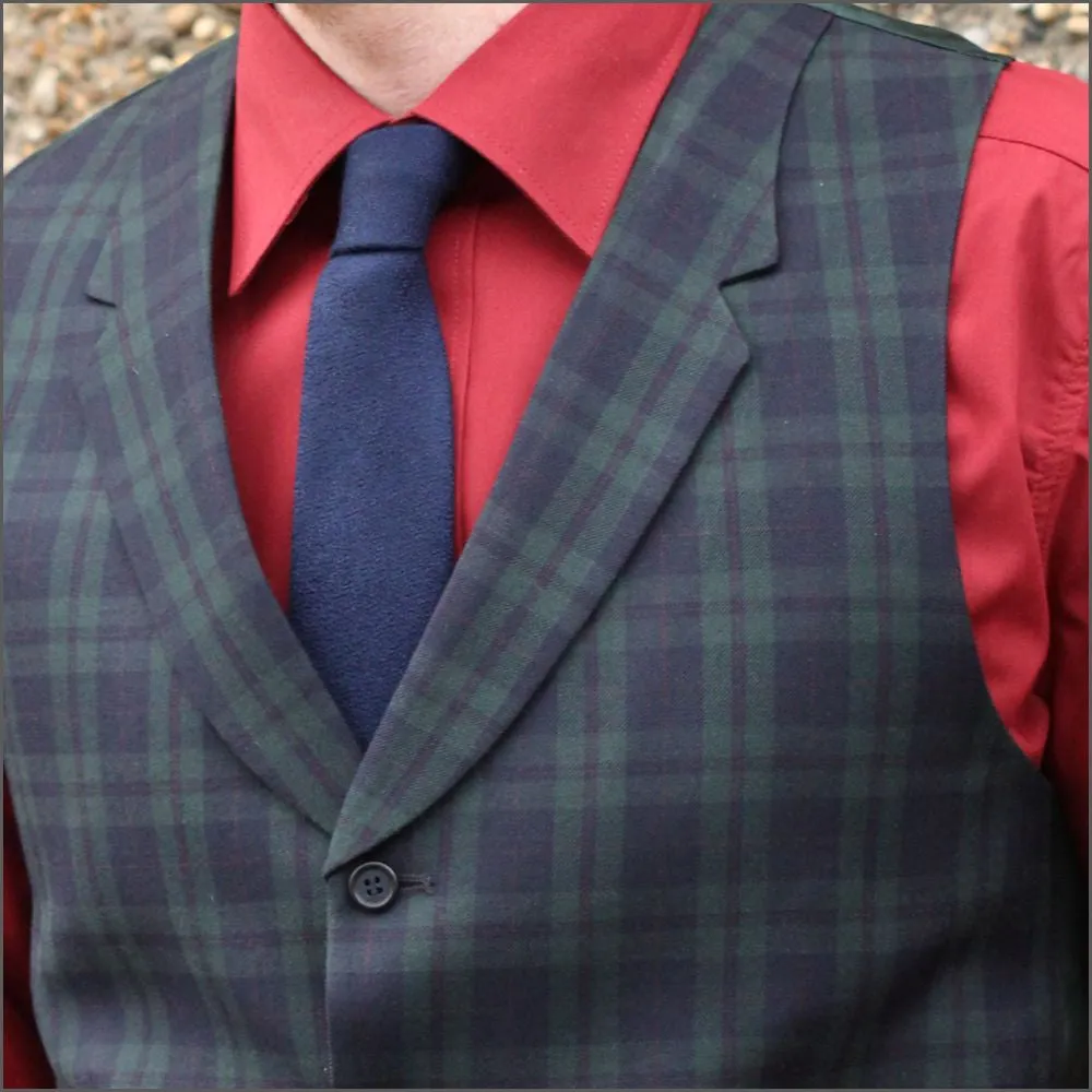 Checkered Green Waistcoat