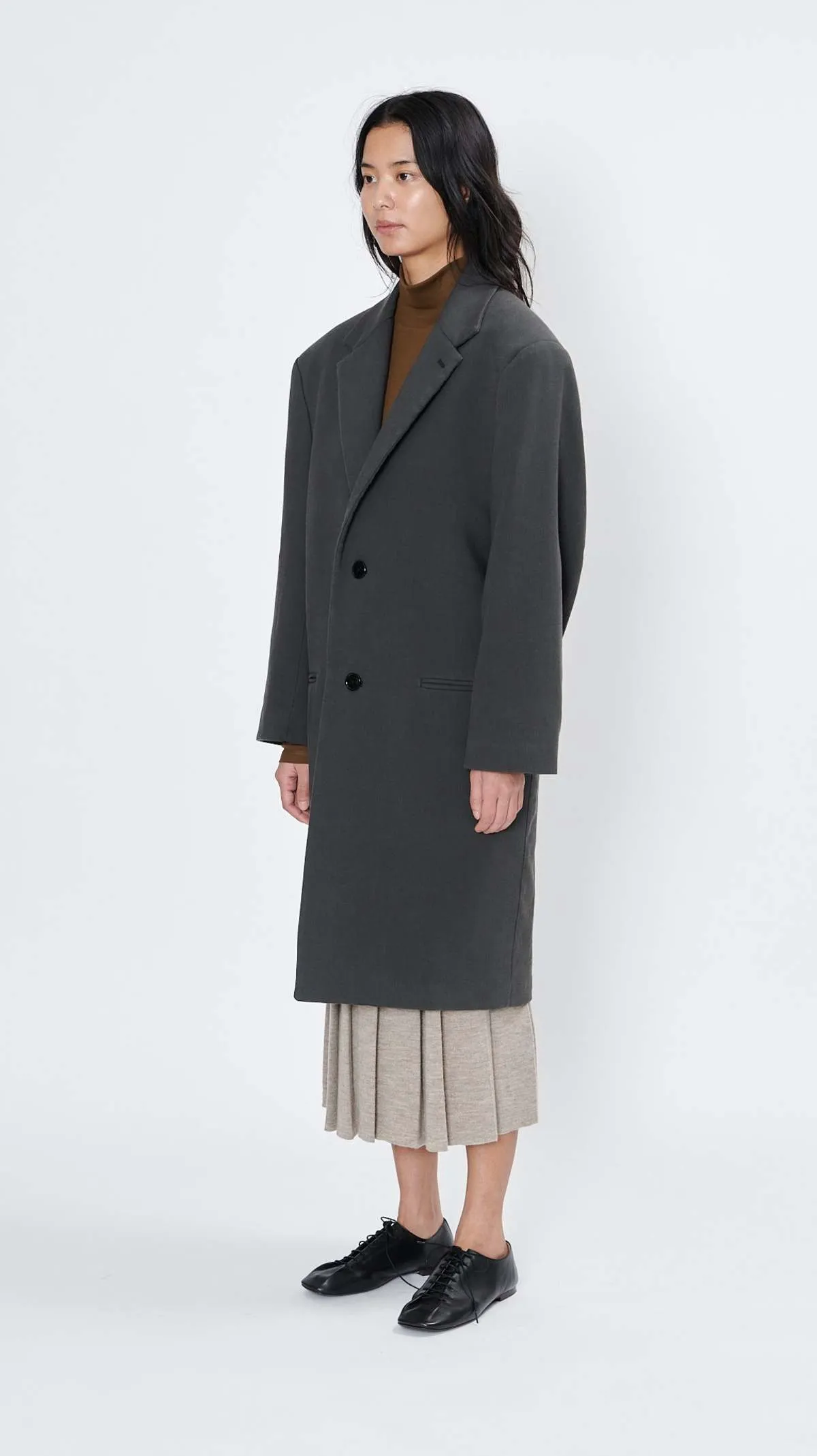 Chesterfield Coat - Ash Black