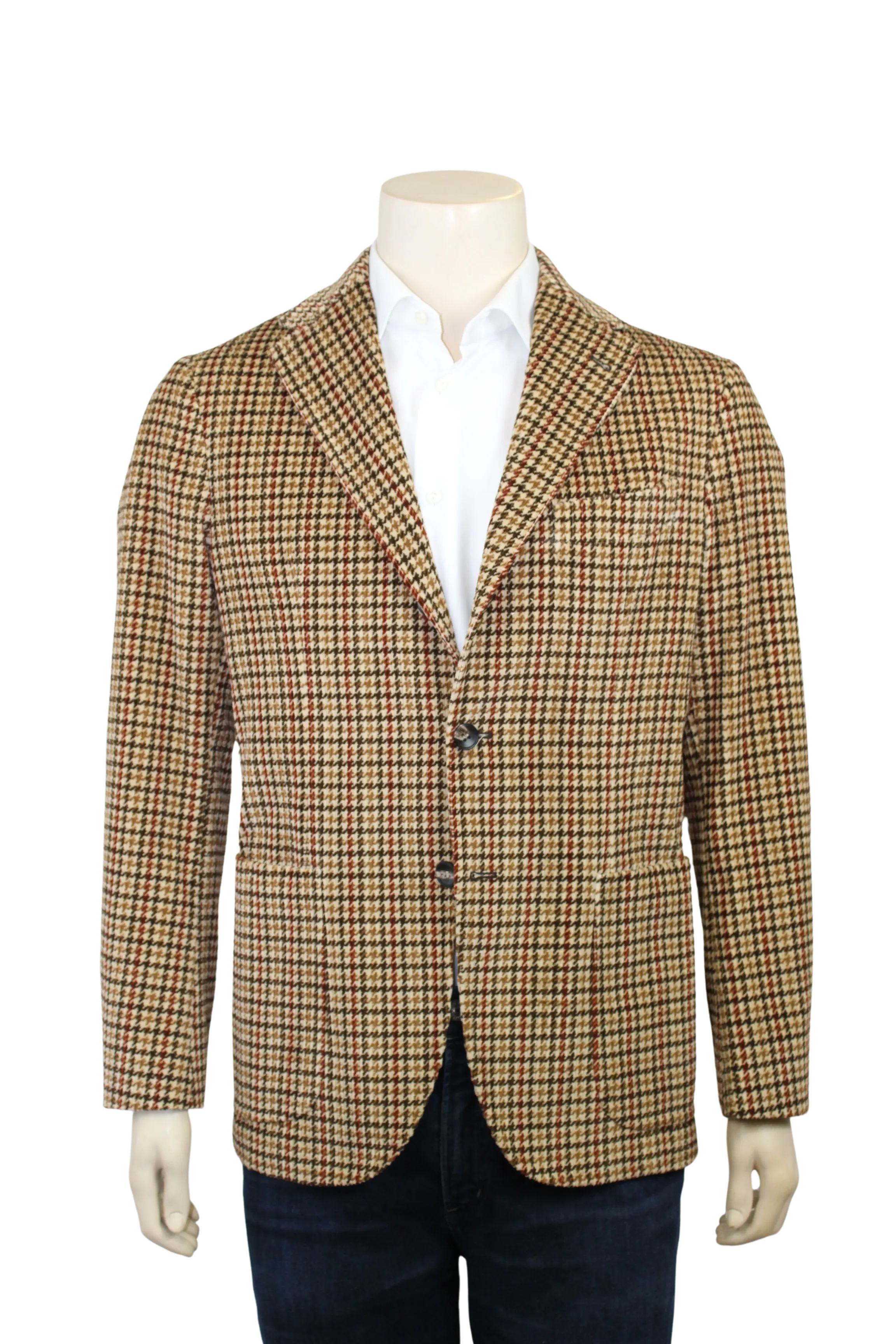 Corduroy Plaid Sport Coat - Tan