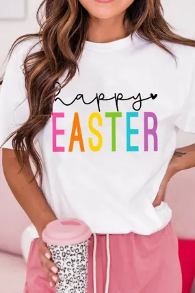 Cuffed Happy Easter Graphic Tee