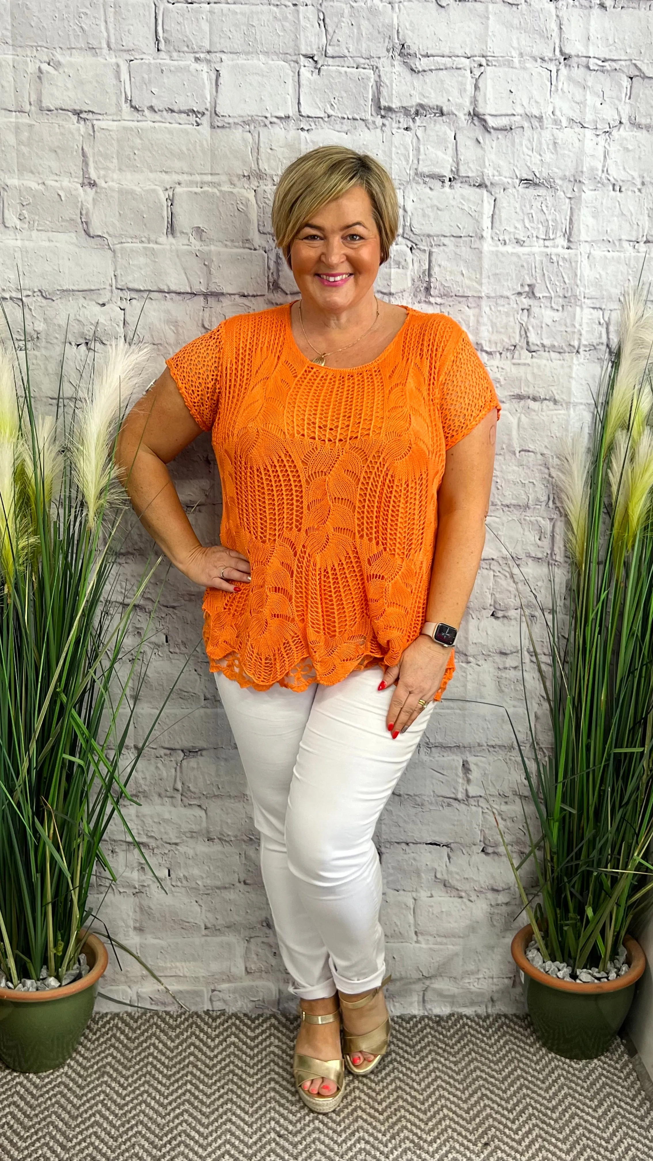 DEANA Double Layer Crochet Top