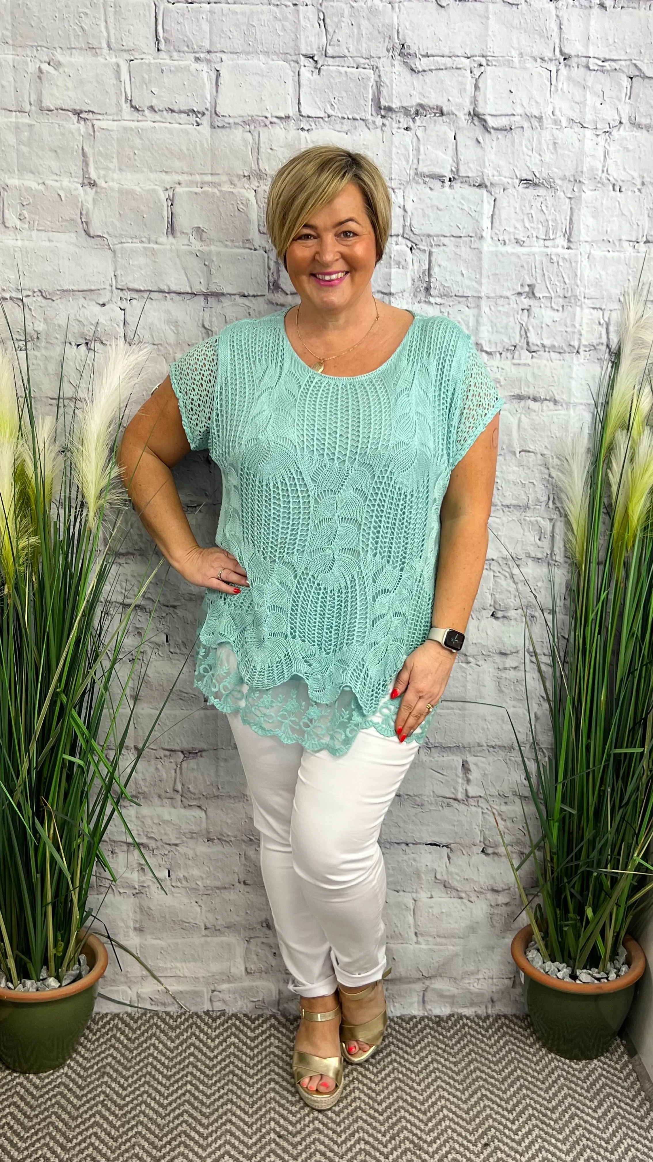 DEANA Double Layer Crochet Top