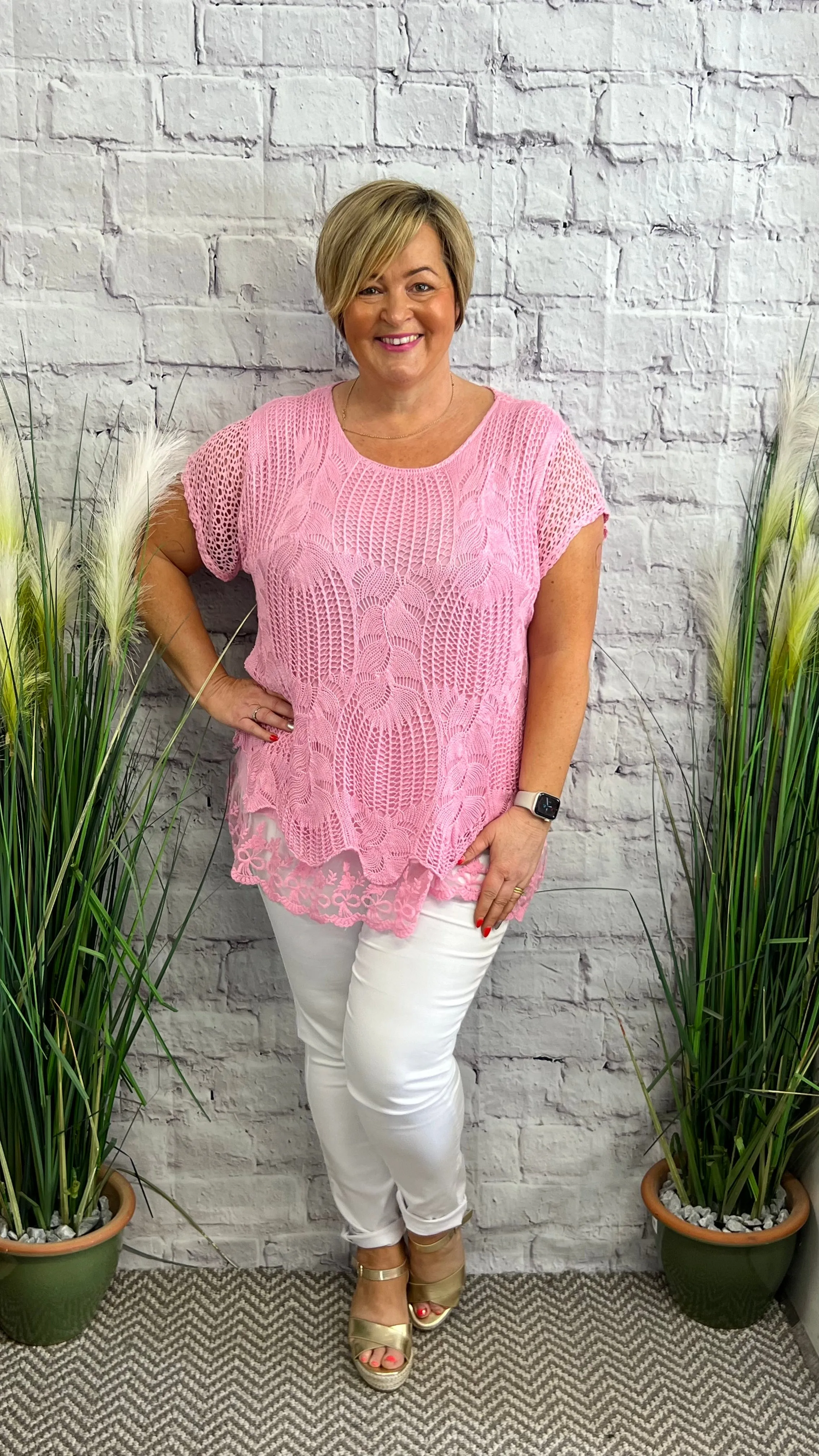 DEANA Double Layer Crochet Top