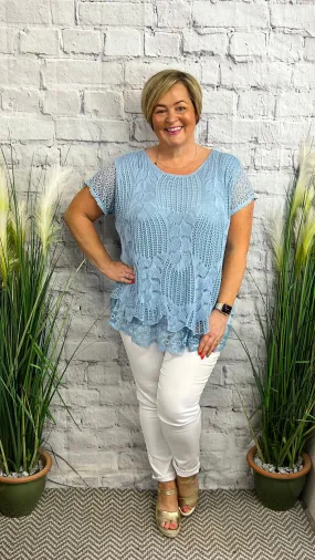 DEANA Double Layer Crochet Top