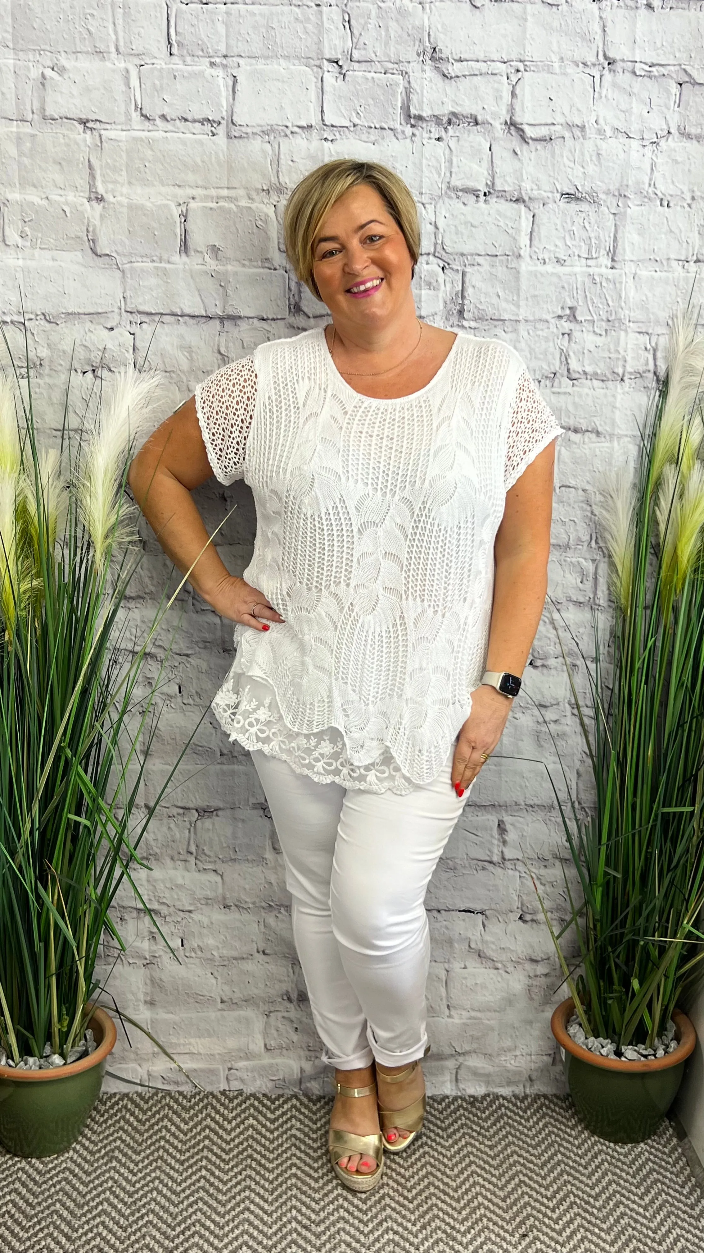 DEANA Double Layer Crochet Top