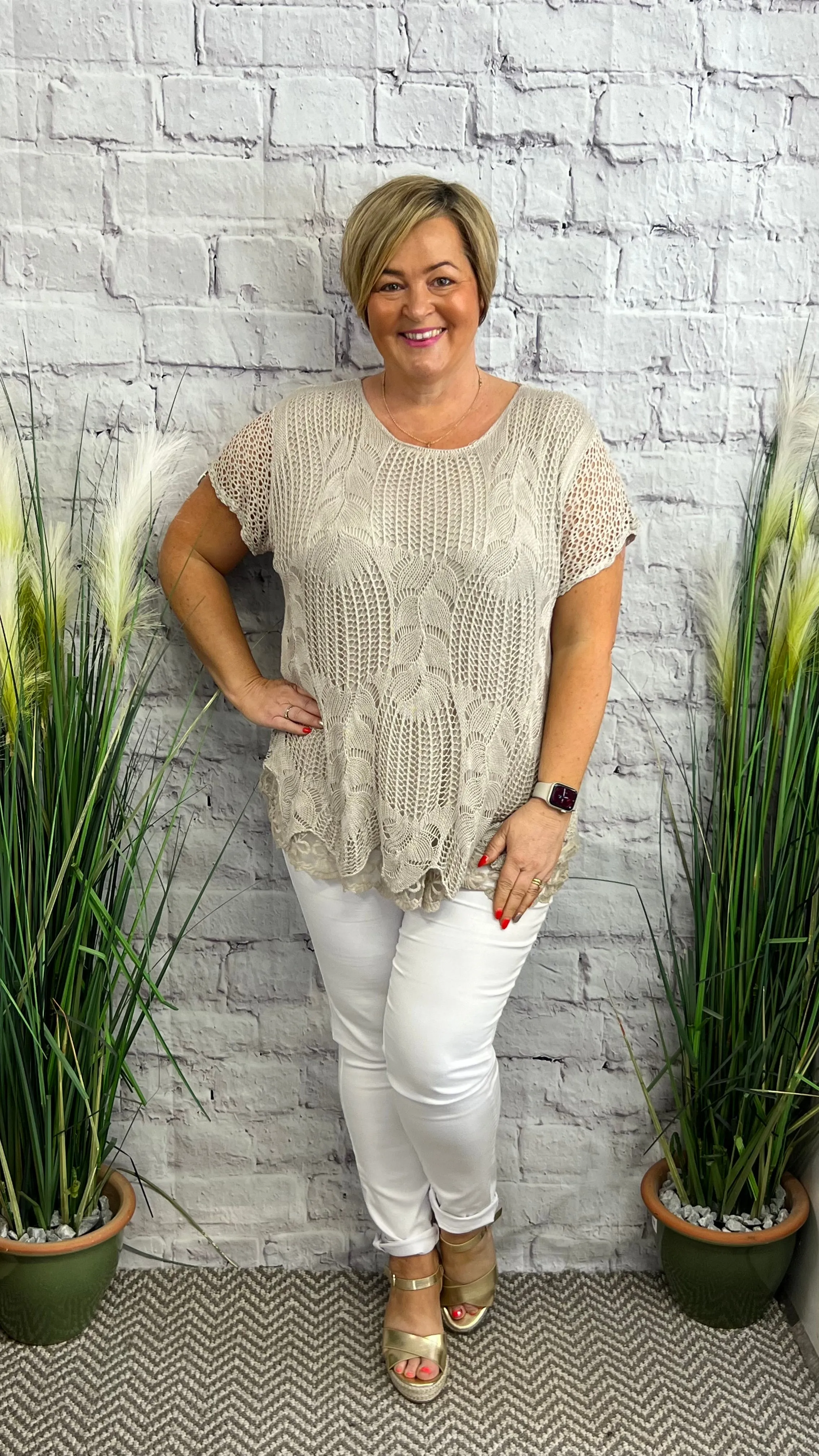 DEANA Double Layer Crochet Top