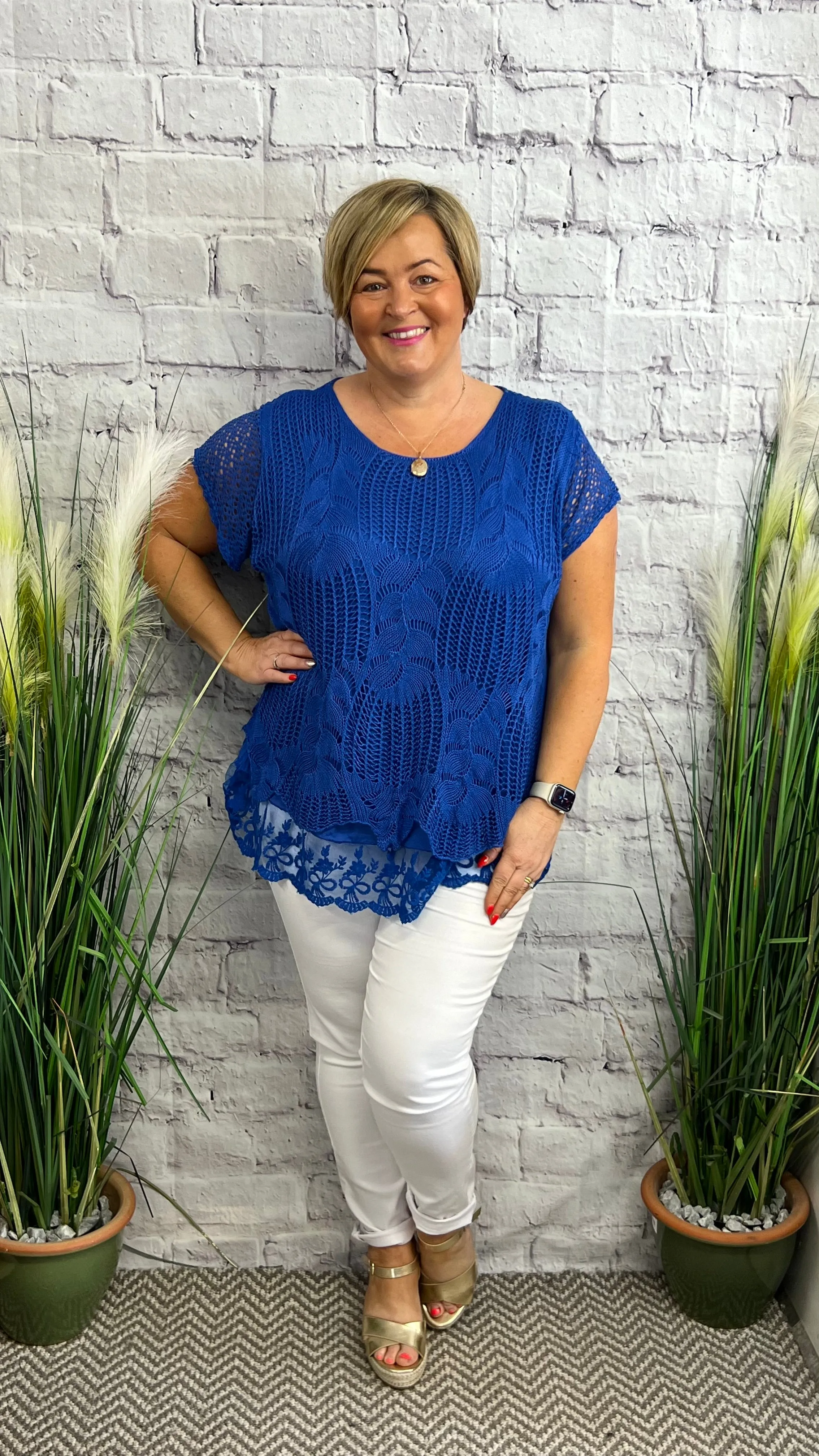 DEANA Double Layer Crochet Top