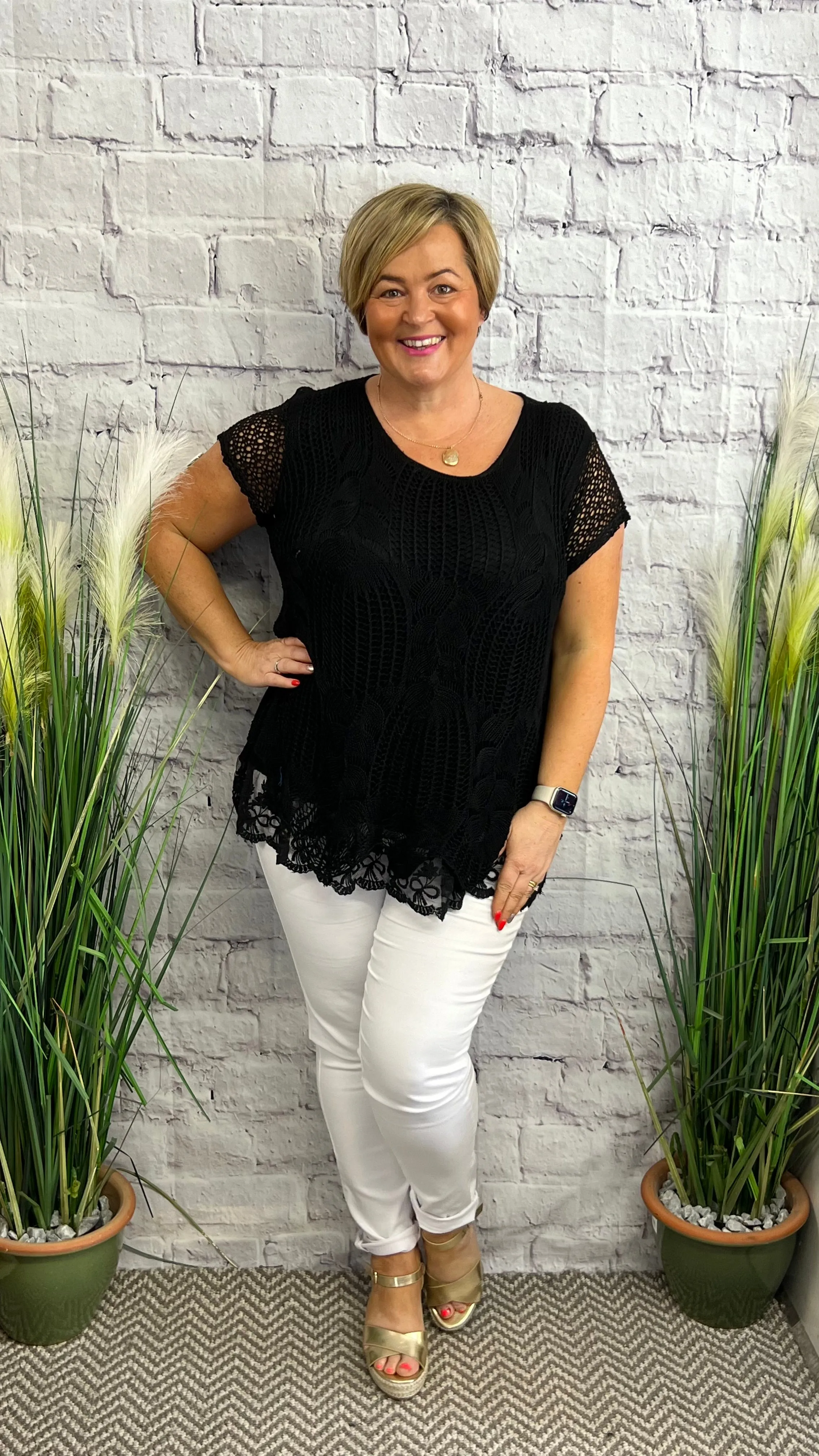 DEANA Double Layer Crochet Top