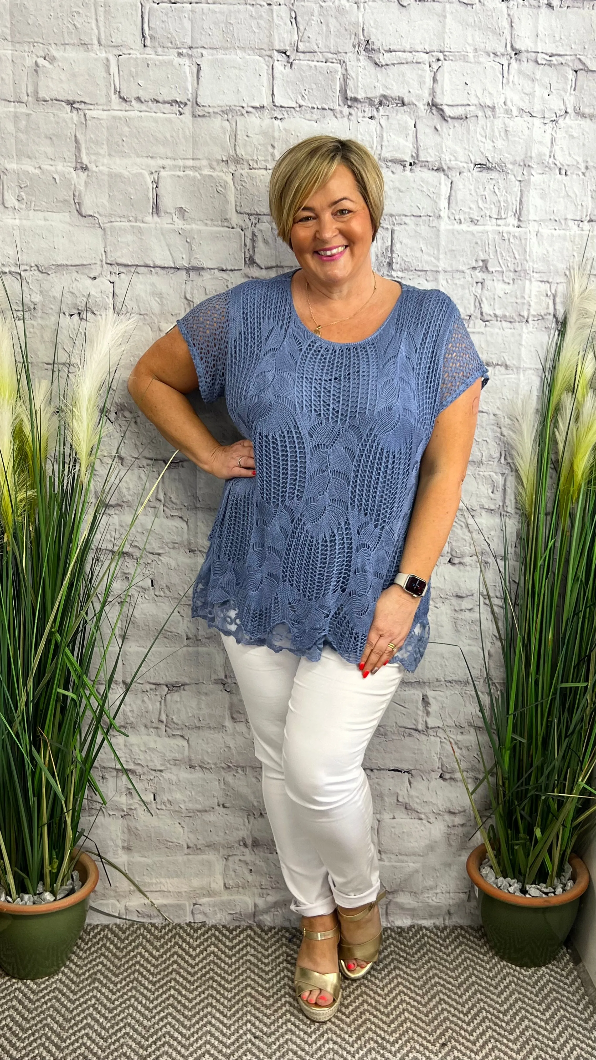 DEANA Double Layer Crochet Top