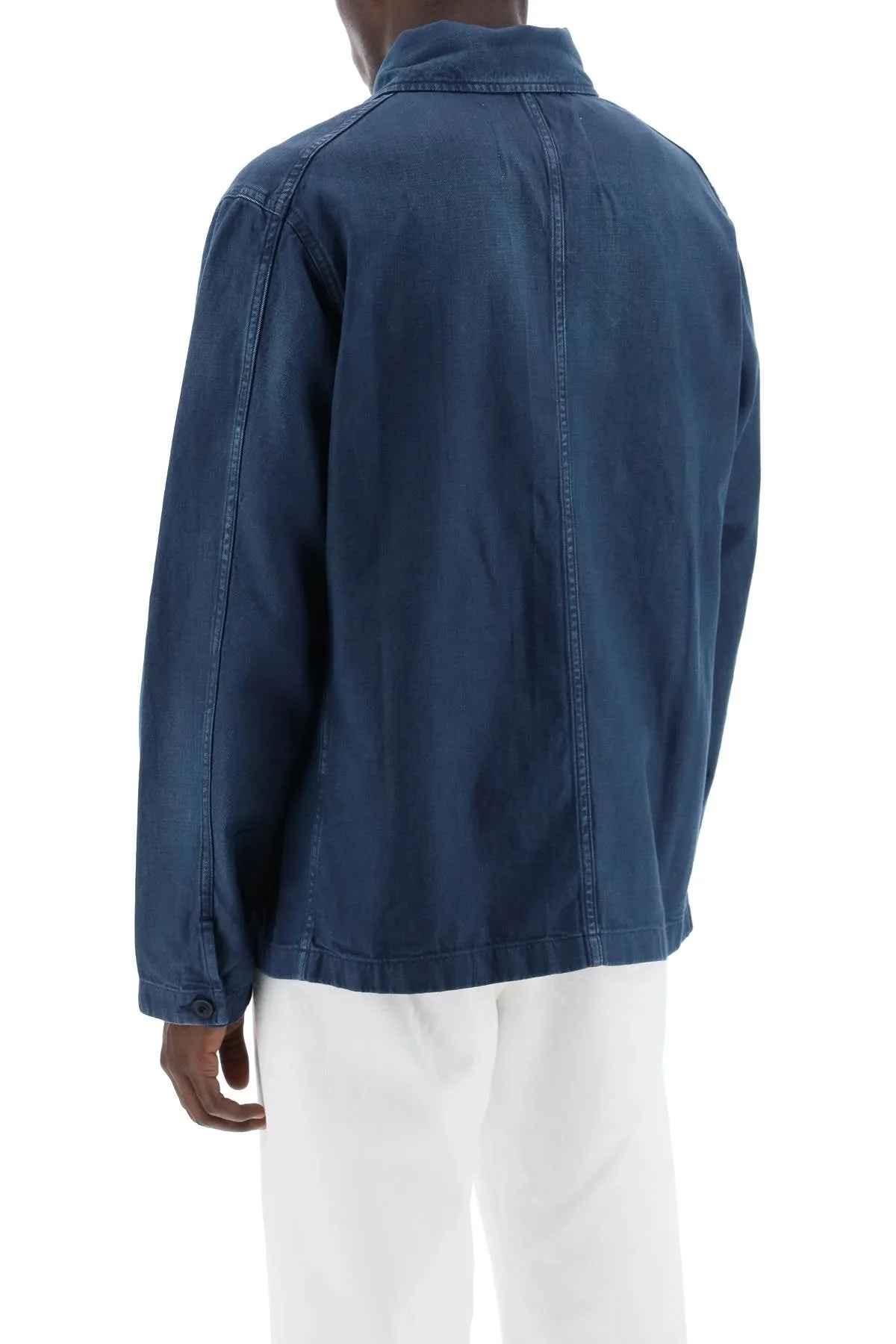 Denim cargo overshirt in dark blue - SKU C87707 13D 99