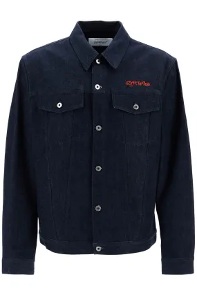 denim shirt with button closure