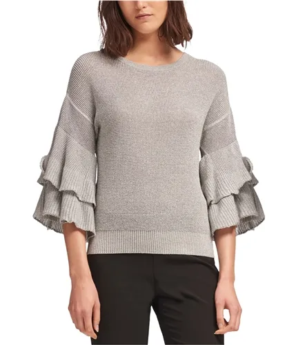 Dkny Womens Ruffle Sleeve Pullover Sweater