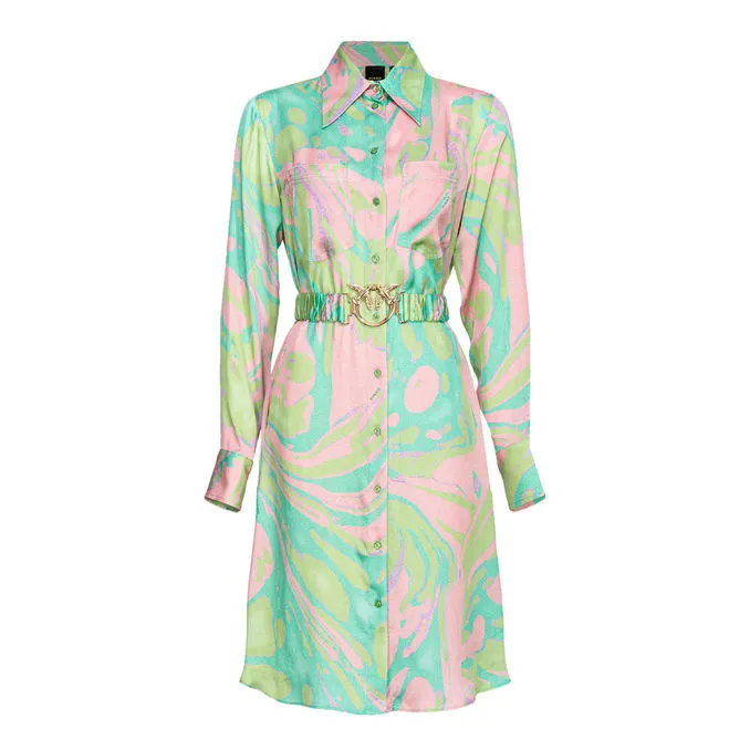 DRESS CASSIOPEA Woman Green Pink  