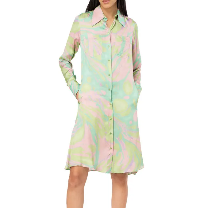 DRESS CASSIOPEA Woman Green Pink  