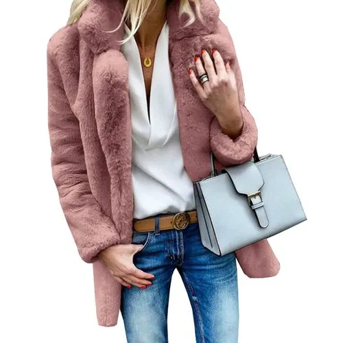 Fashion Solid Color Polyester Coat