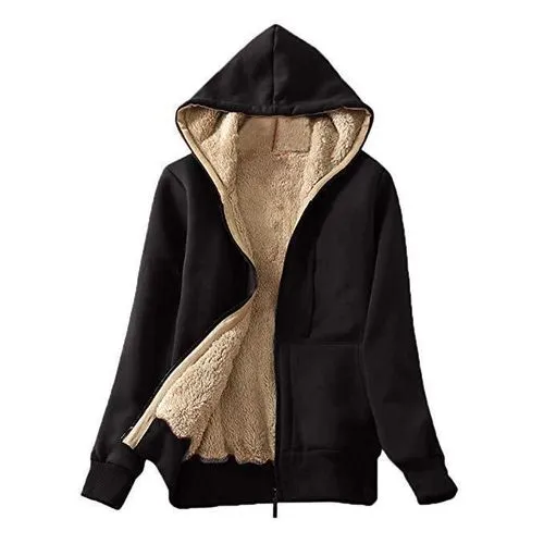 Fashion Solid Color Polyester Zipper Hoodie