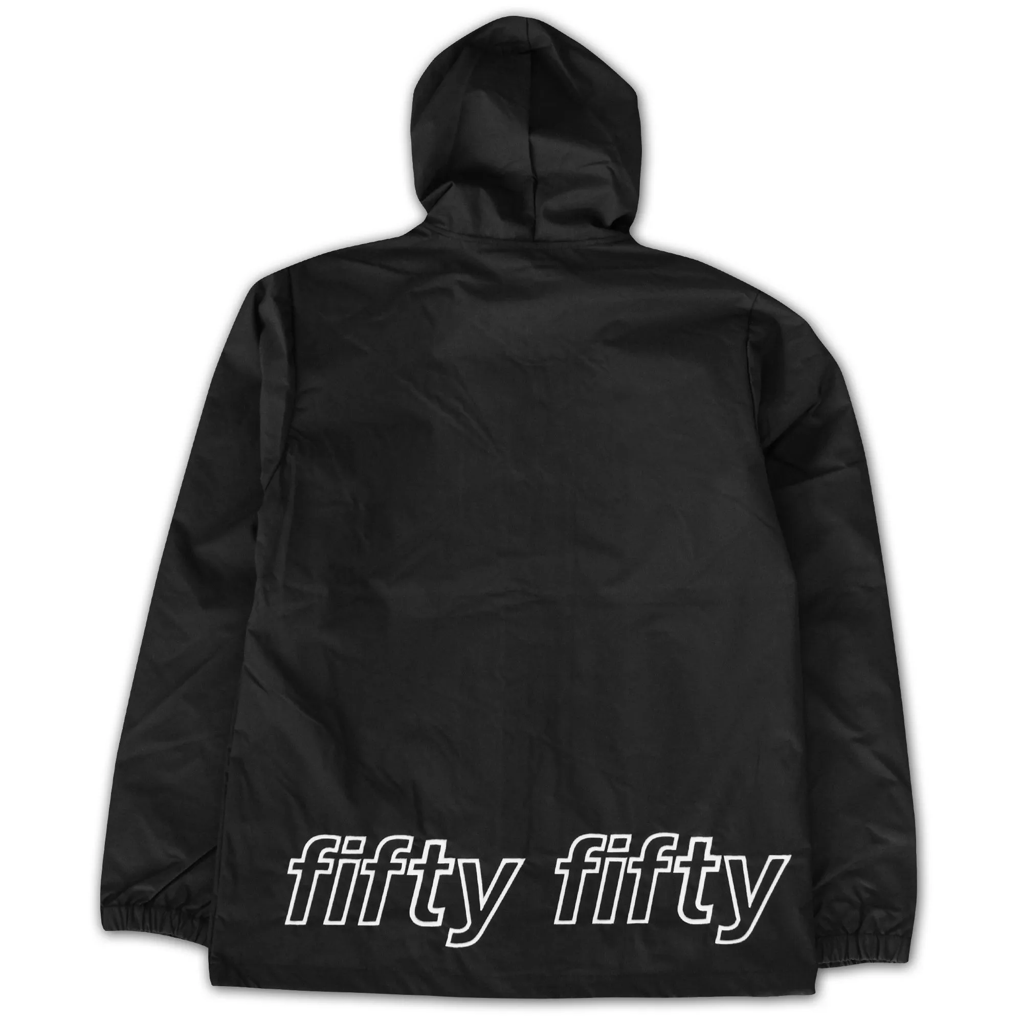 Fifty Fifty Outline Hooded Coach Jacket Black